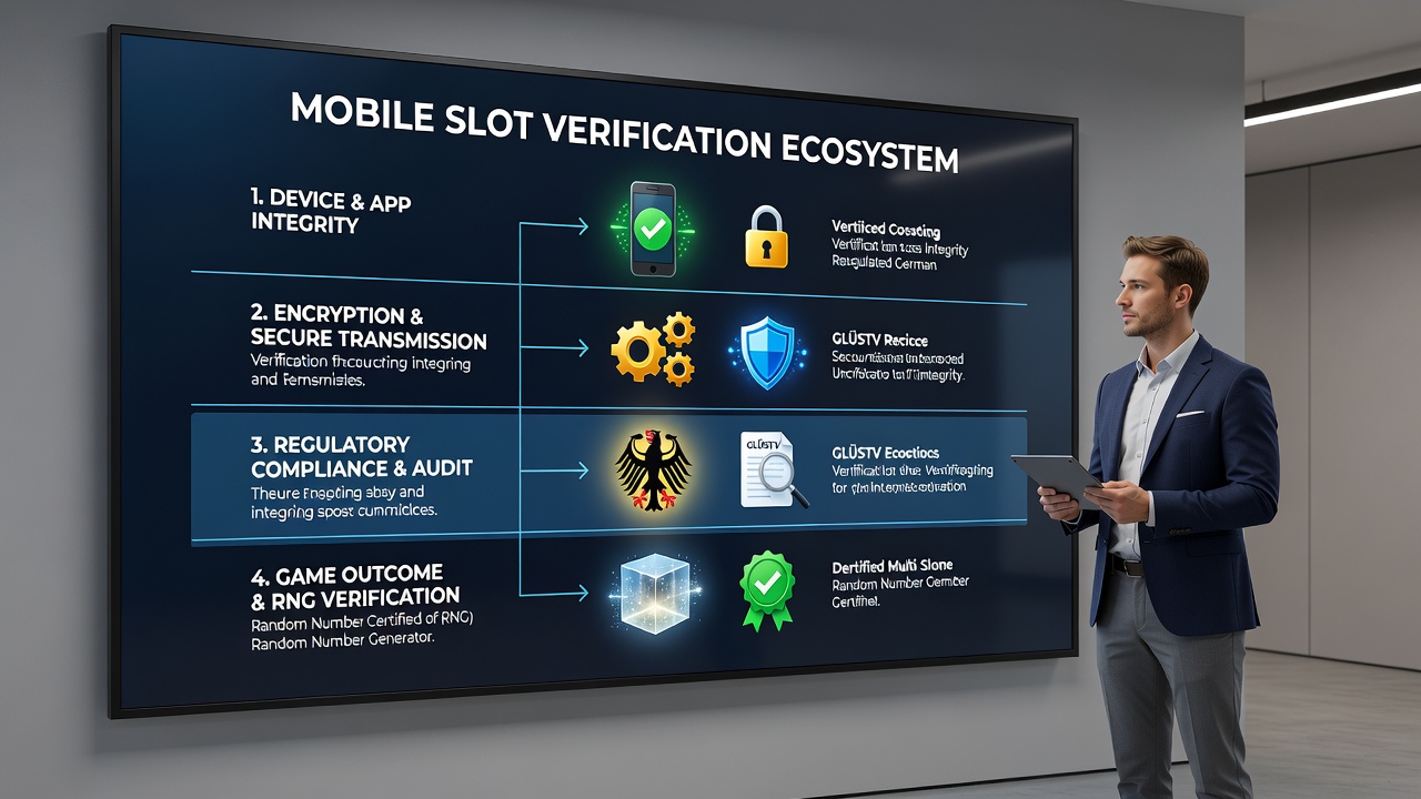 Illustration von Sicherheitsprotokollen in mobilen Casino-Umgebungen